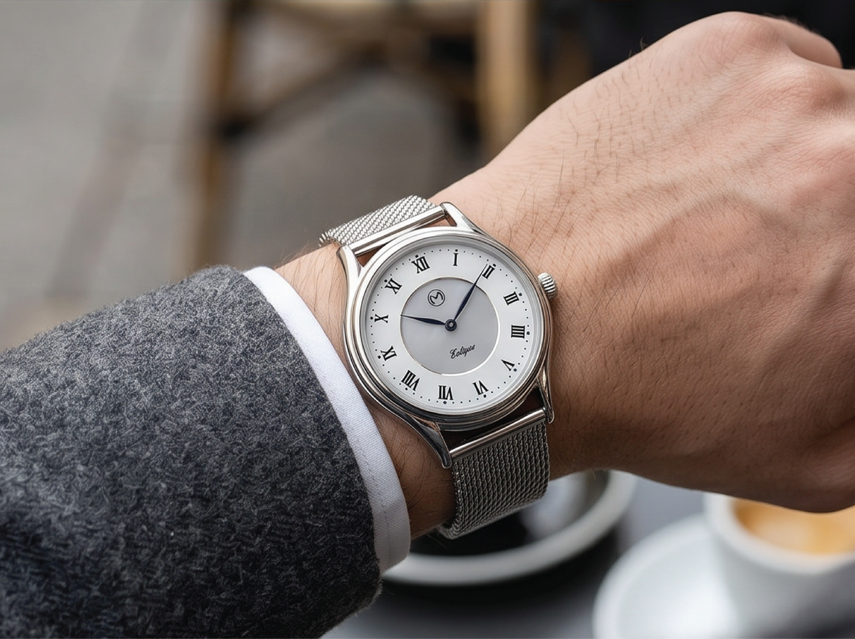 Lugano Eclipse Solar 36 MM Steel