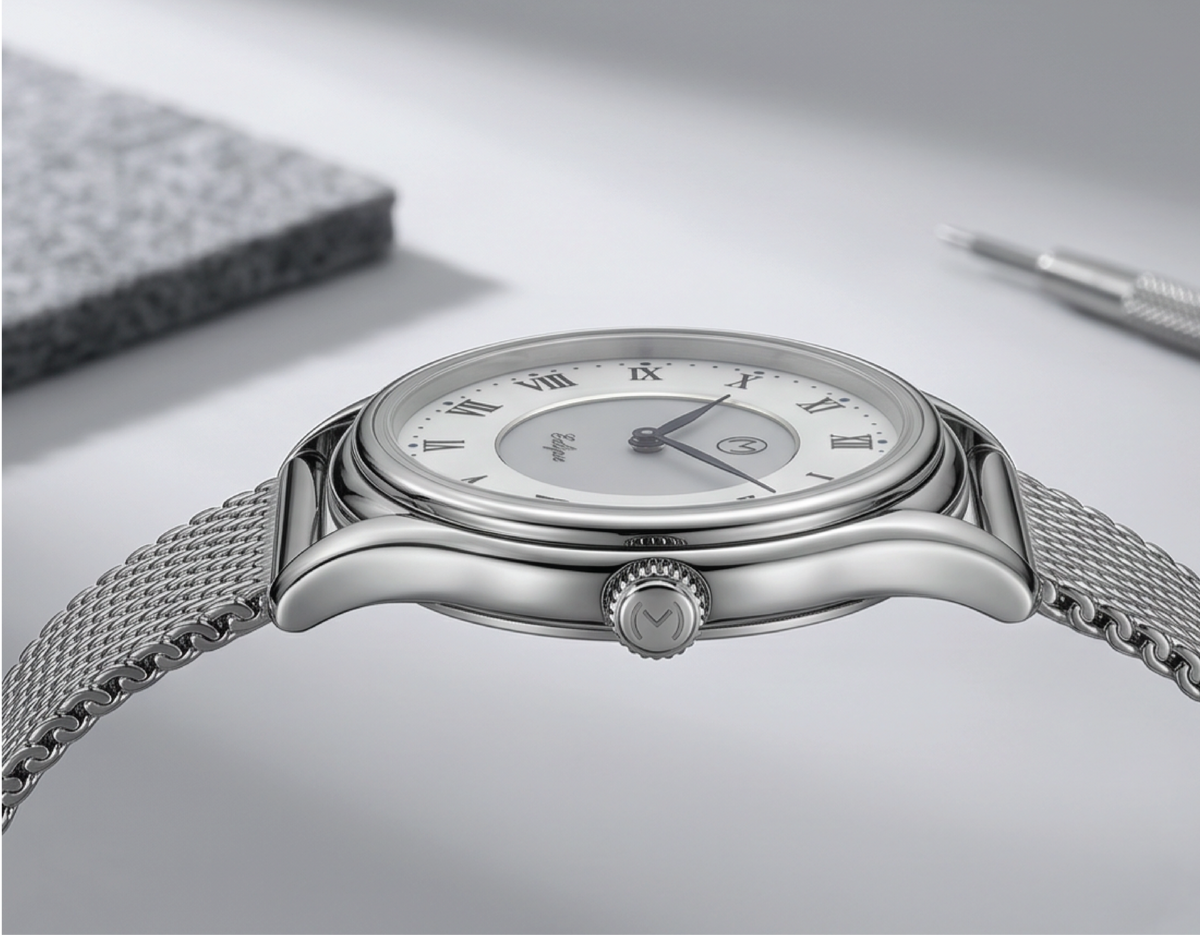 Lugano Eclipse Solar 36 MM Steel