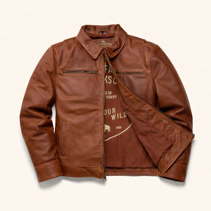 Legacy Leather Jacket | Whiskey Brown