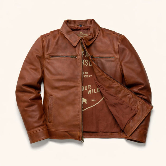 Legacy Leather Jacket | Whiskey Brown