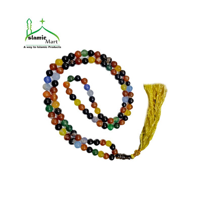 Multiple stones tasbeeh 100 beads 6 mm