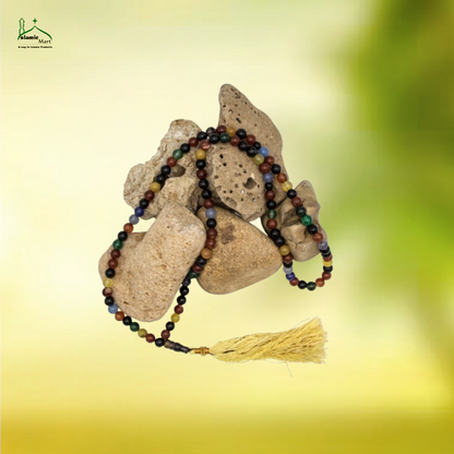 Multiple stones tasbeeh 100 beads 6 mm