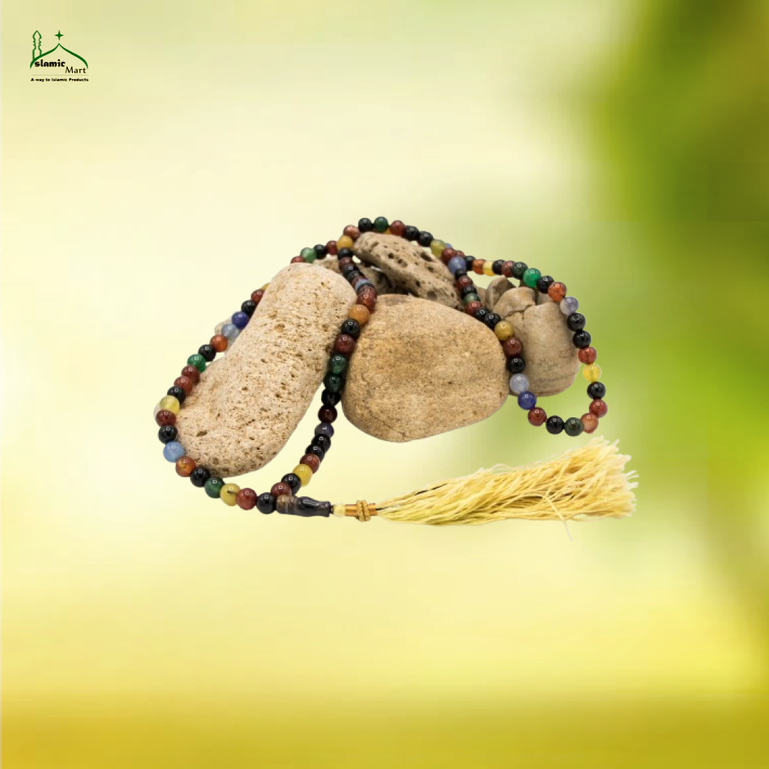 Multiple stones tasbeeh 100 beads 6 mm