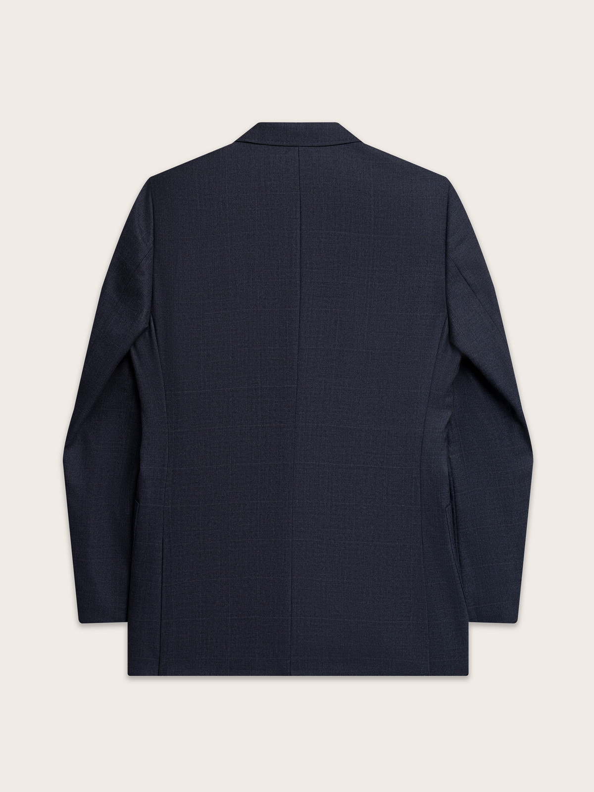 Navy Plaid Wool Suit