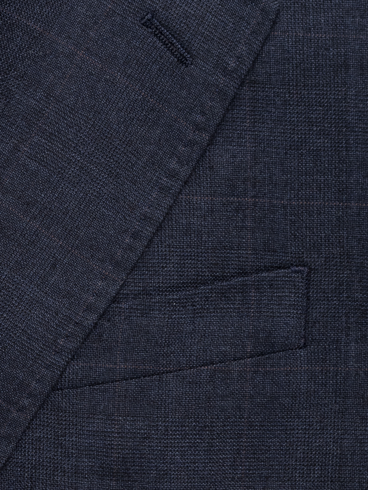 Navy Plaid Wool Suit