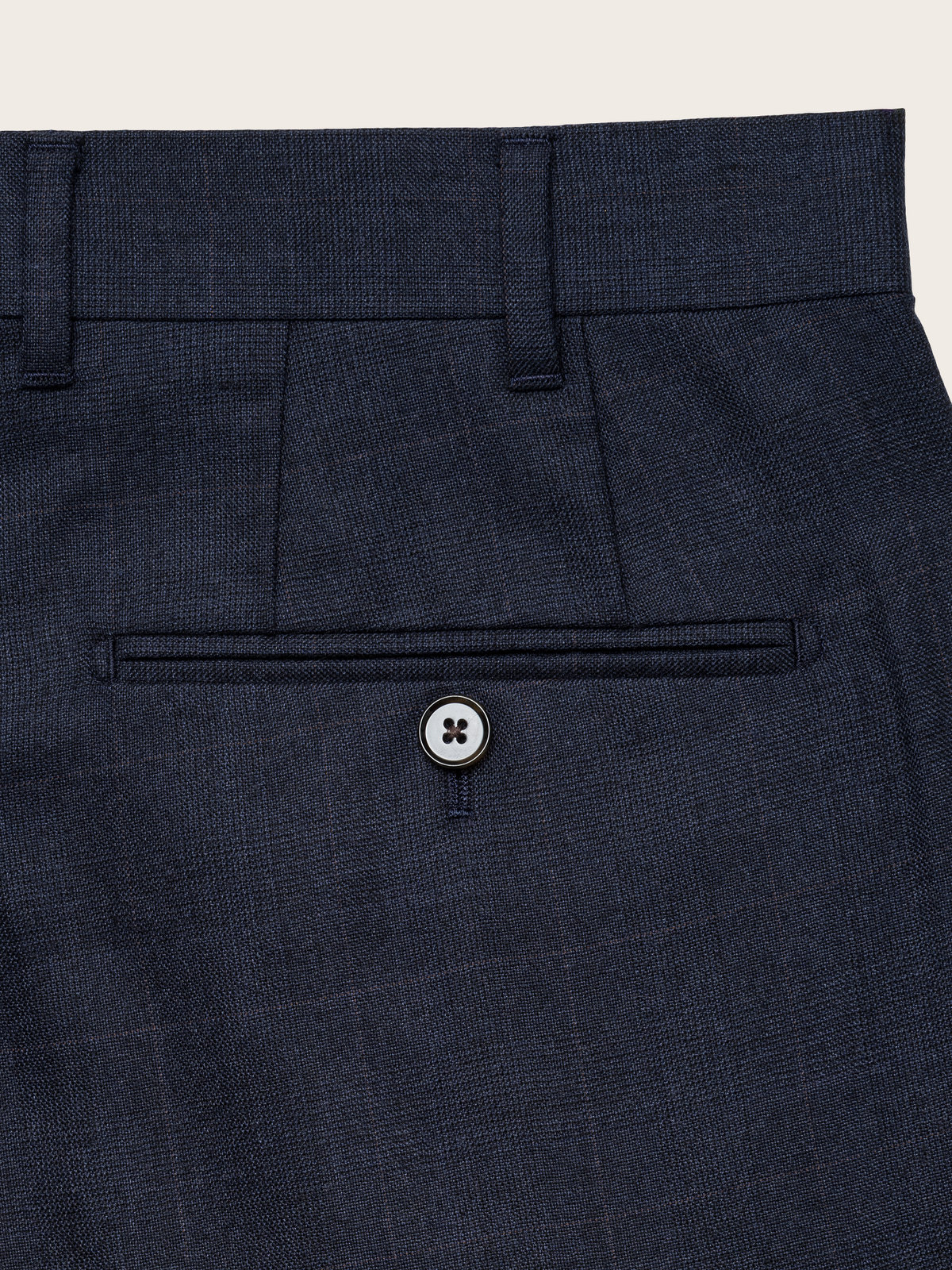 Navy Plaid Wool Suit