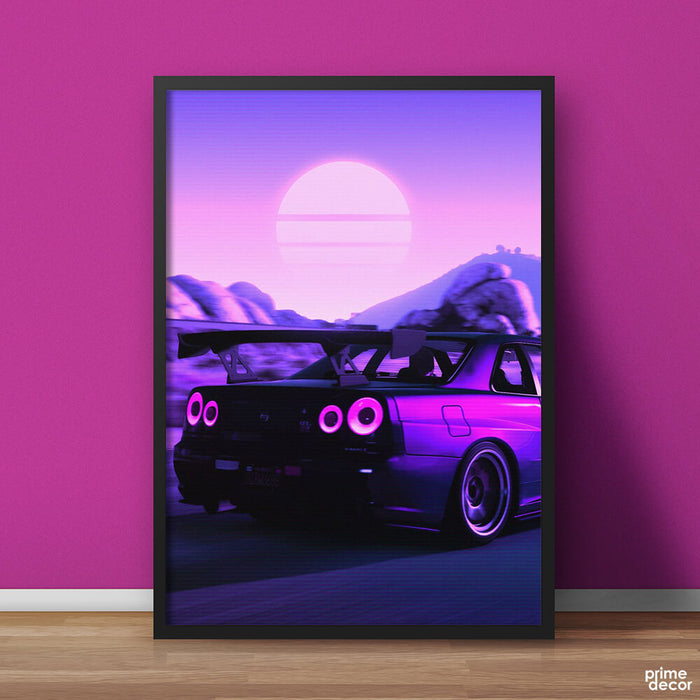 Nissan GTR 80’s Style Art | Cars Poster Wall Art