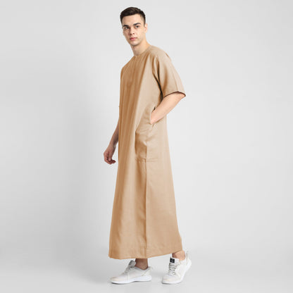 Noble Silhouette Mens Thobe Beige