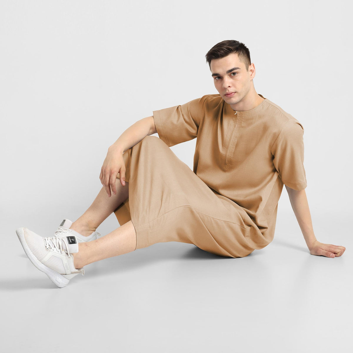 Noble Silhouette Mens Thobe Beige
