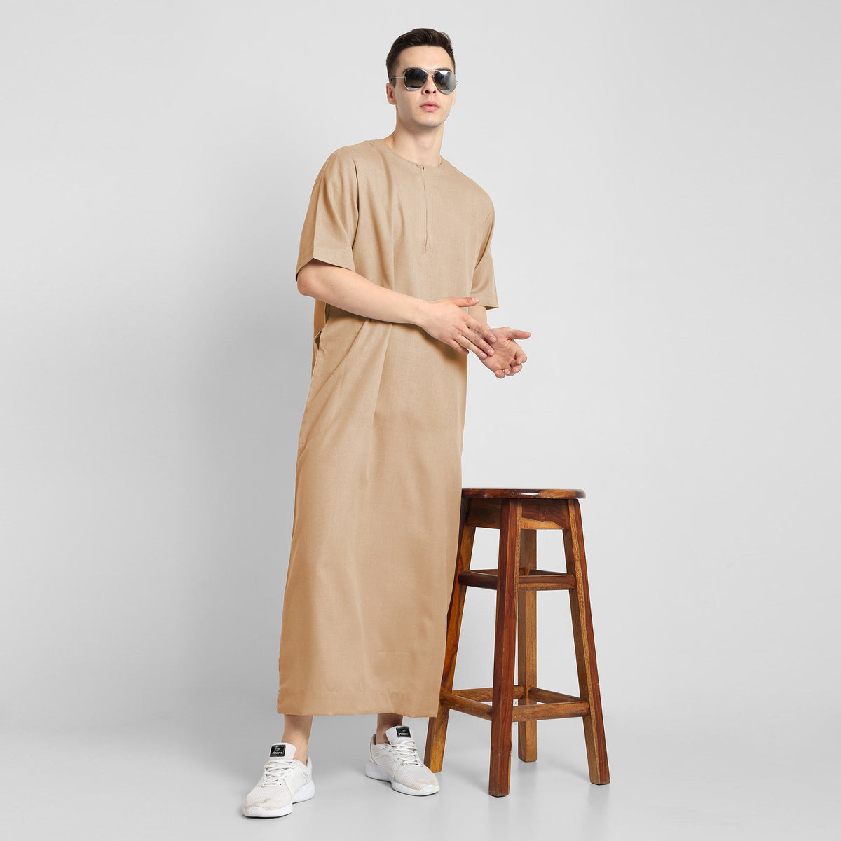 Noble Silhouette Mens Thobe Beige