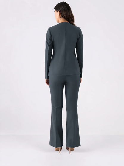 Women Grey Formal Pantsuit