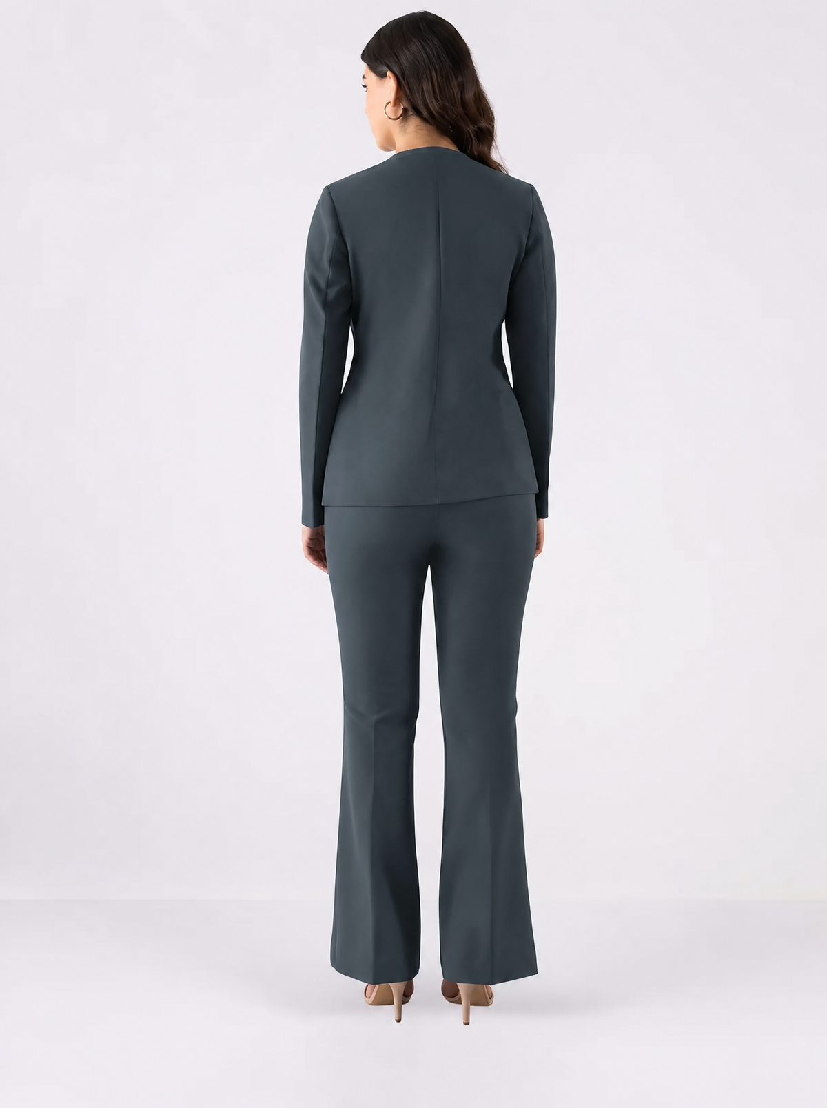 Women Grey Formal Pantsuit