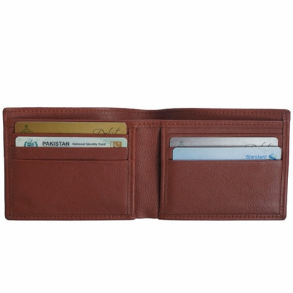 Ultra Slim Bi-fold Natural Butter Soft Cow Leather Mens Wallet
