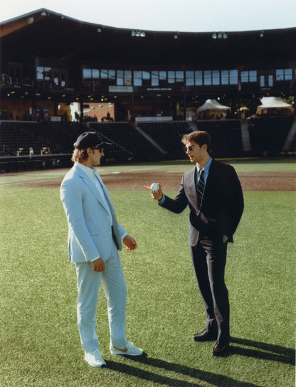 Navy Seersucker Suit
