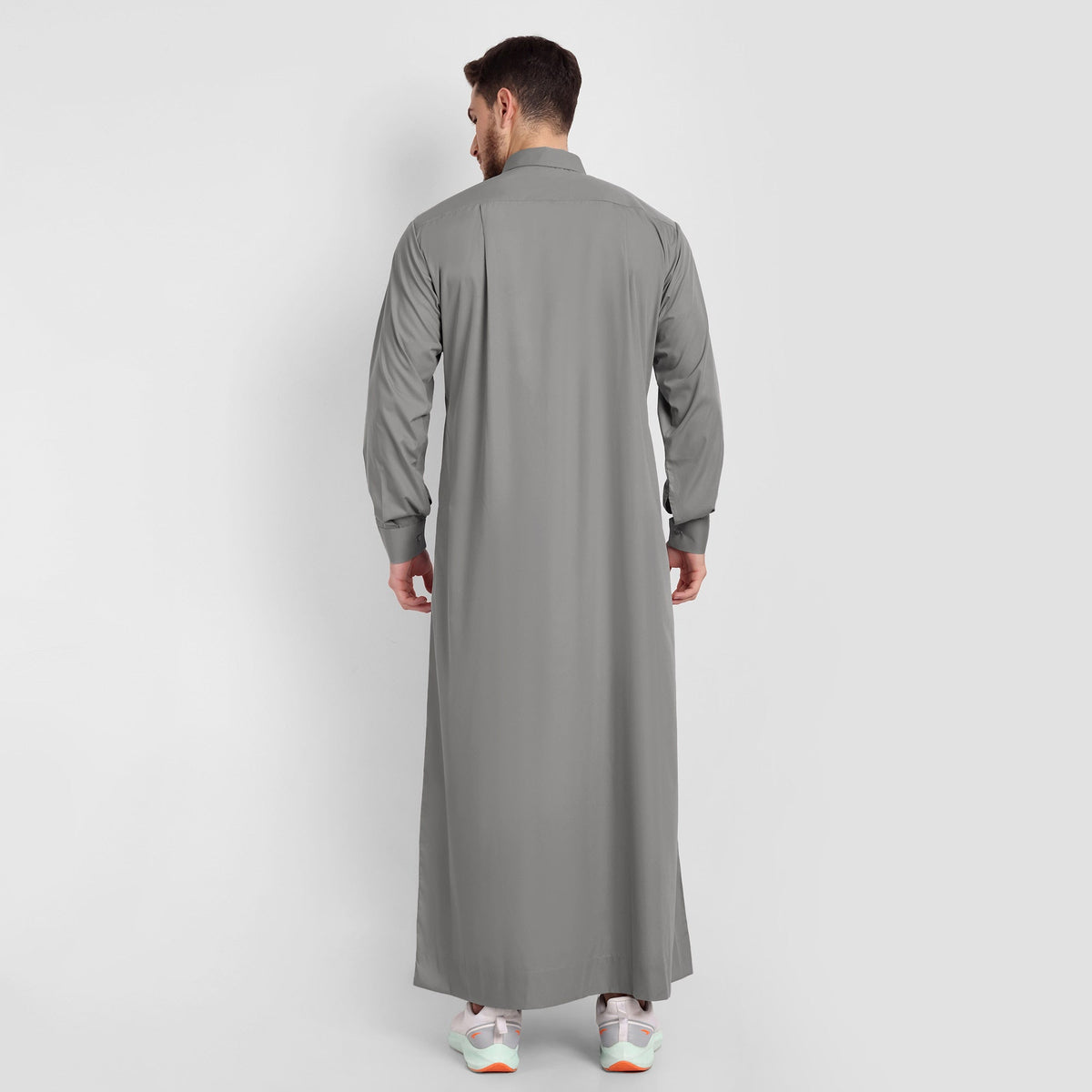 Sage Grey Tuxedo Collar Thobe