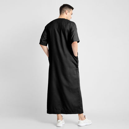 Sapphire Serenity Mens Black Thobe