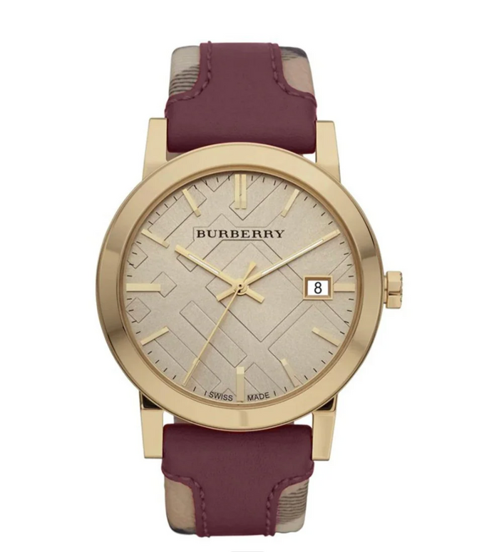 Burberry The City Check Gold 38mm Watch