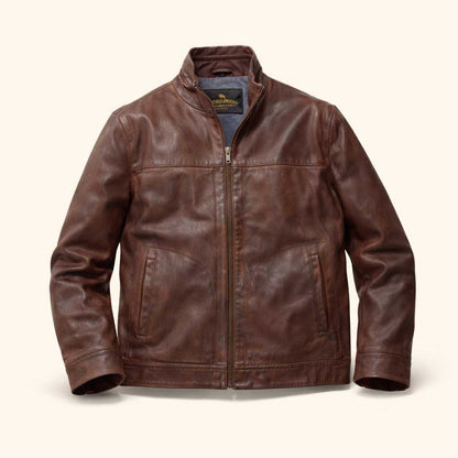 Sedona Light Weight Leather Jacket | Ironwood Brown