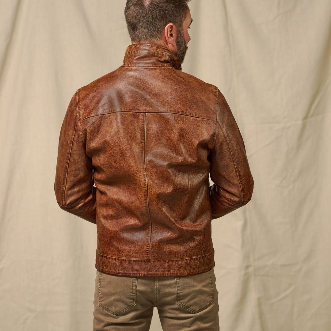 Sedona Light Weight Leather Jacket | Copperwood Brown