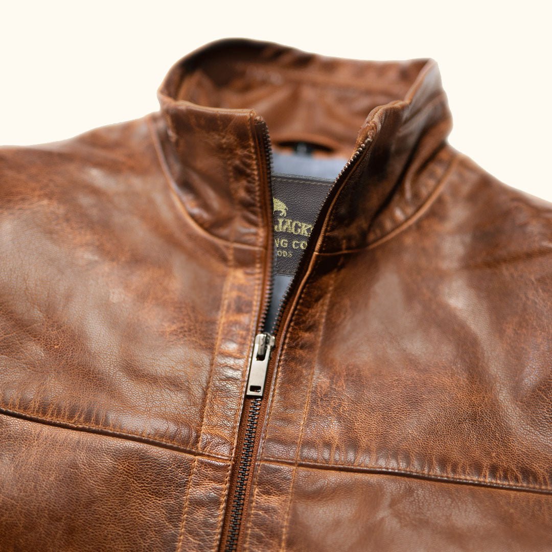 Sedona Light Weight Leather Jacket | Copperwood Brown