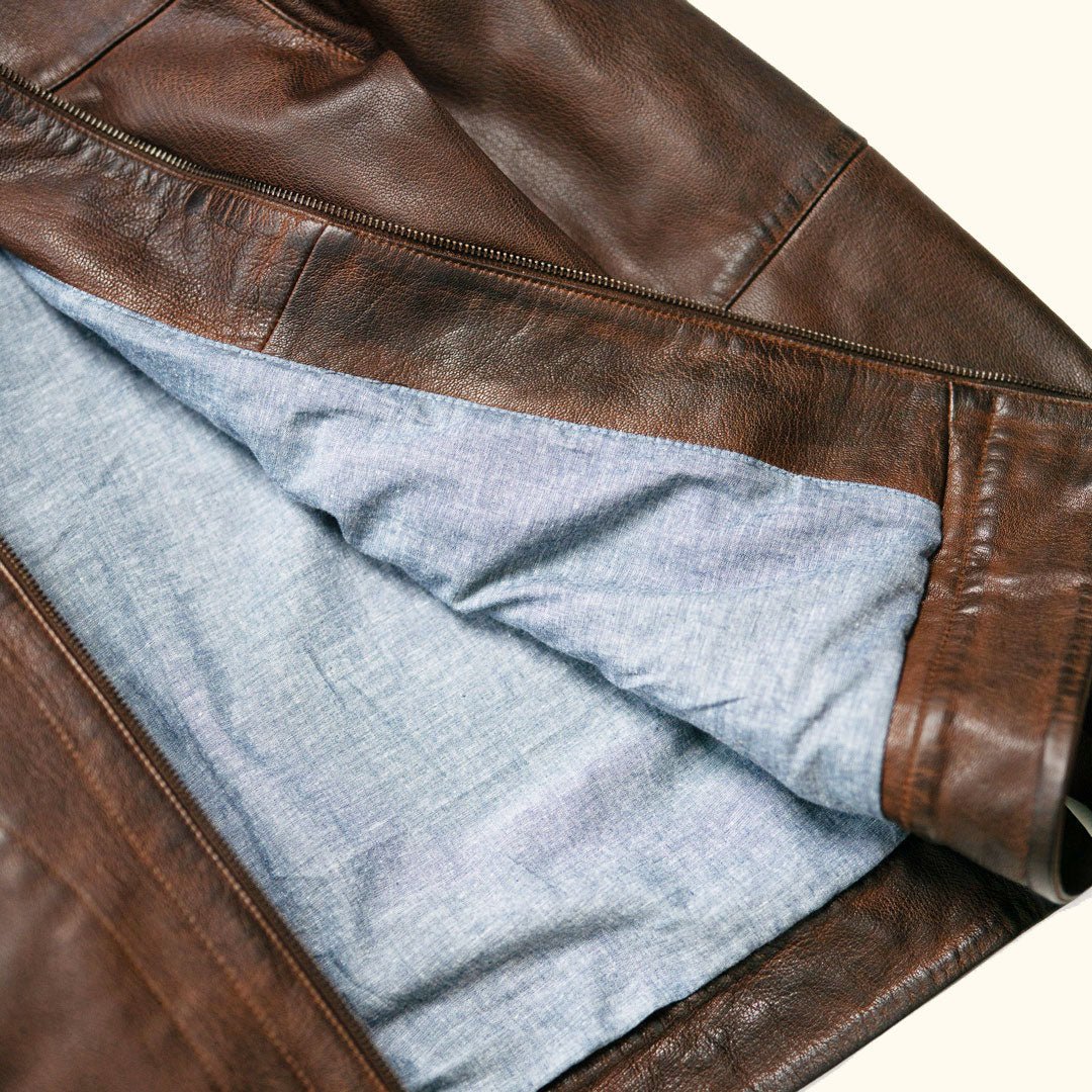 Sedona Light Weight Leather Jacket | Ironwood Brown