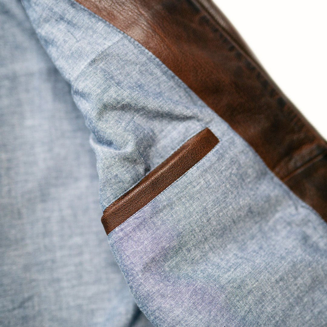 Sedona Light Weight Leather Jacket | Ironwood Brown