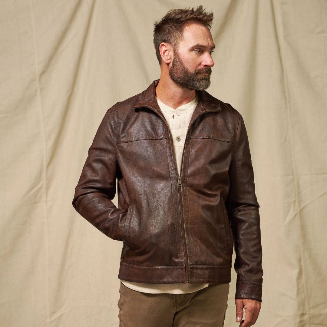 Sedona Light Weight Leather Jacket | Ironwood Brown