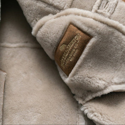 Big Sky Shearling Leather Blazer | Gray Sand
