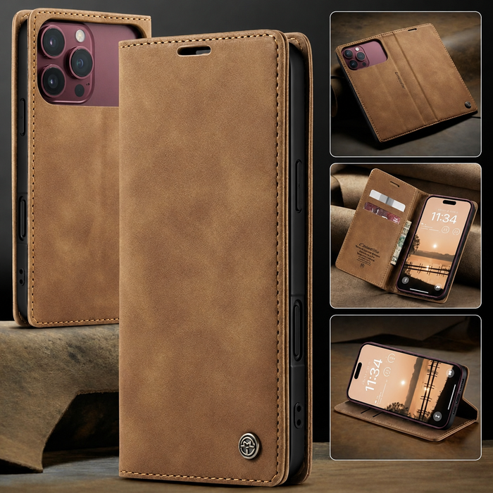 [FREE SHIPPING] CASEME RETRO FLIP LEATHER CASE FOR IPHONE 18 PRO MAX
