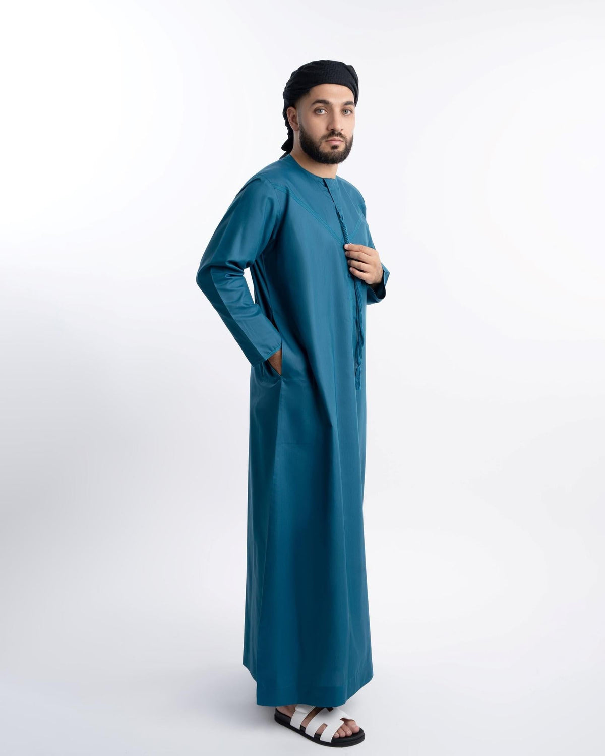 Teal Blue Emirati Kandora - Men