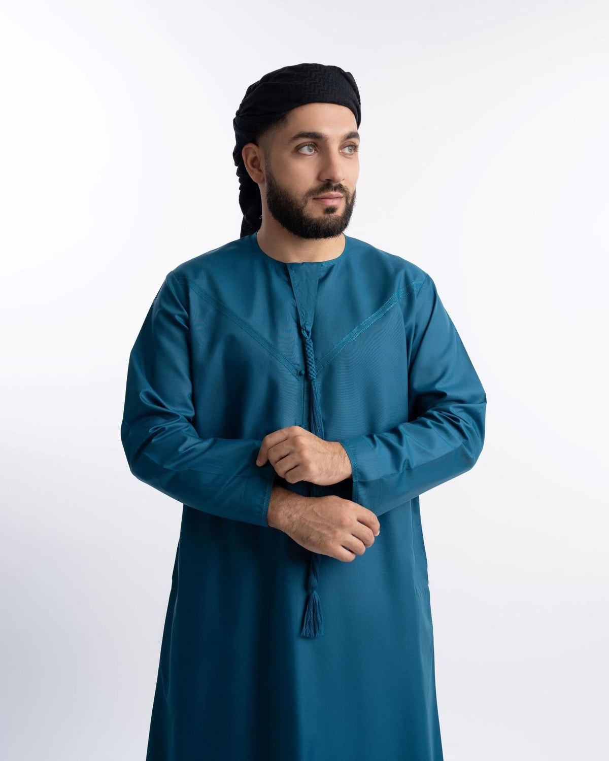 Teal Blue Emirati Kandora - Men