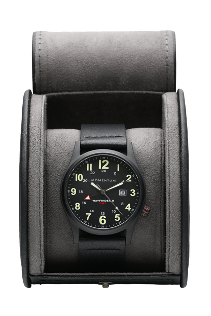 Wayfinder II GMT- Black Dial Bundle with Travel Case