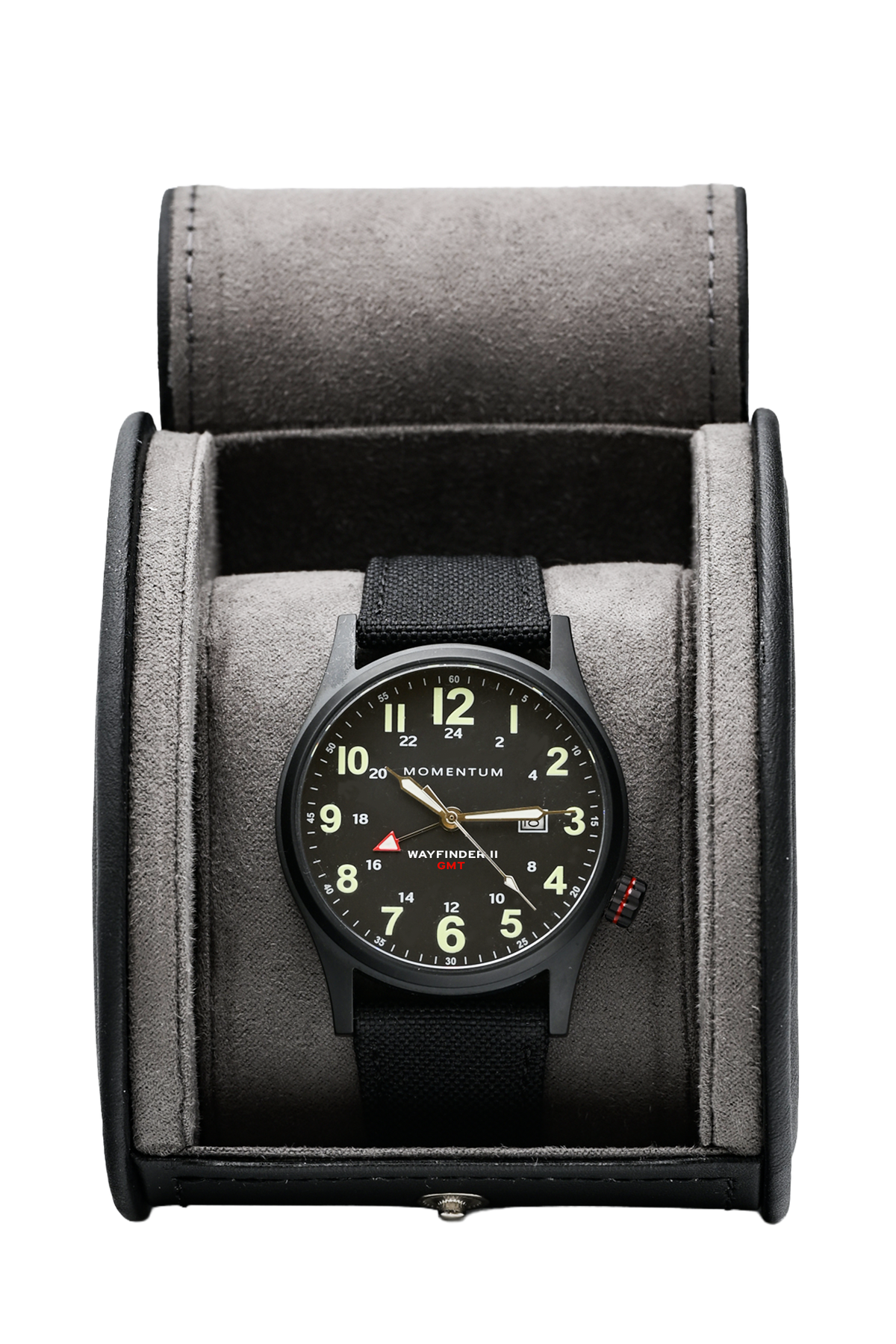 Wayfinder II GMT- Black Dial Bundle with Travel Case