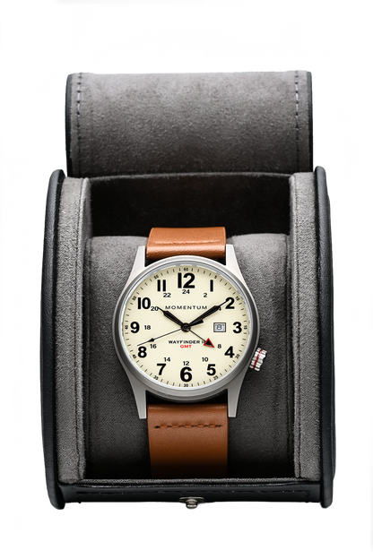 Wayfinder II GMT- White Dial Bundle with Travel Case
