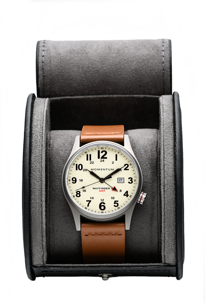 Wayfinder II GMT- White Dial Bundle with Travel Case