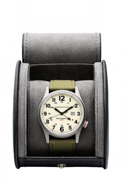Wayfinder II GMT- White Dial Bundle with Travel Case