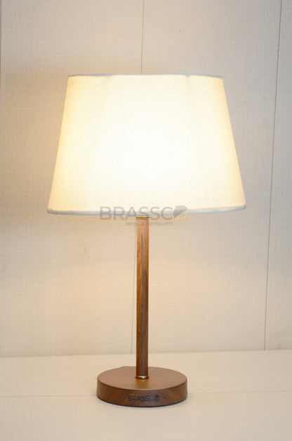 Walnut Marble-Texture Brass Rod Metal Lamp