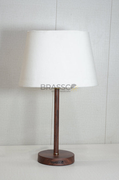 Walnut Marble-Texture Brass Rod Metal Lamp