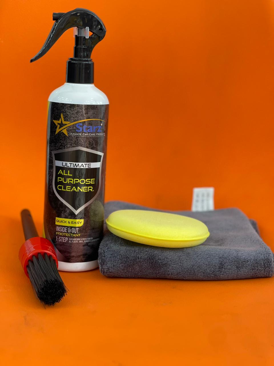 4 IN 1 All Purpose Cleaner With Microfiber , Detailing Brush & Applicator Pad