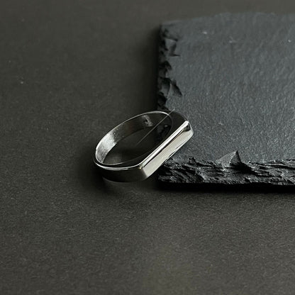 Minimal Silver Italian Ring For Men/Women