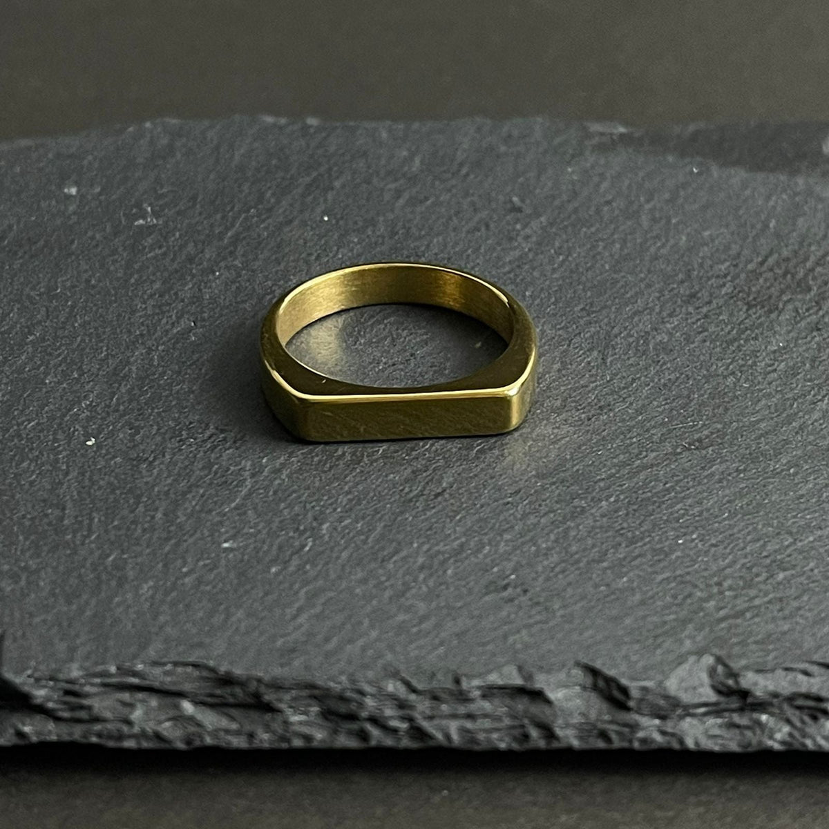 Minimal Golden Italian Ring For Men/Women
