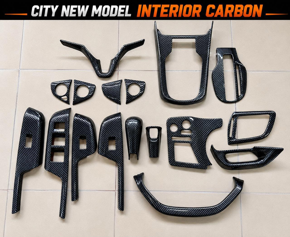 Honda City New Model Complete Interior Carbon Fiber Trim Set