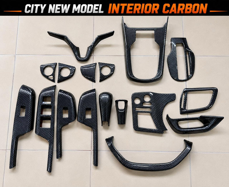 Honda City New Model Complete Interior Carbon Fiber Trim Set