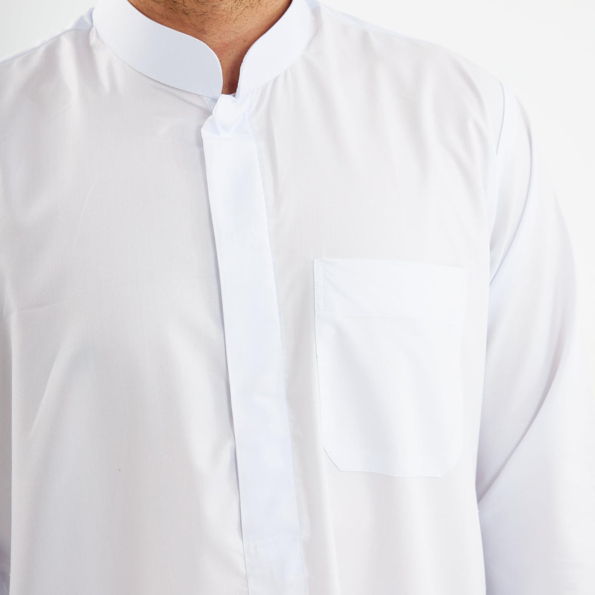 White Kuwaiti Dishdasha-Mens