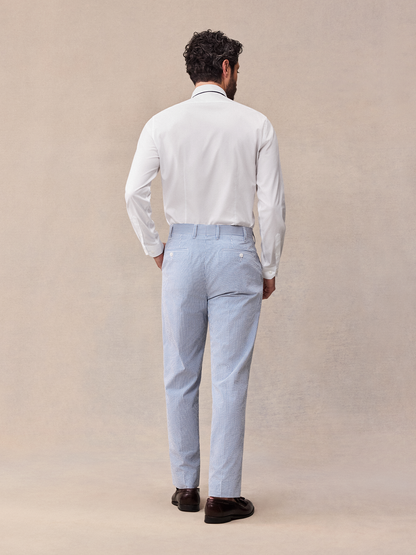 Blue & White Seersucker Suit