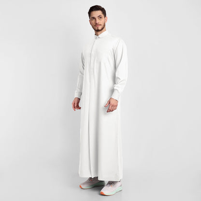 White Tuxedo Collar Thobe