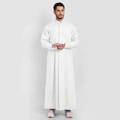 White Tuxedo Collar Thobe