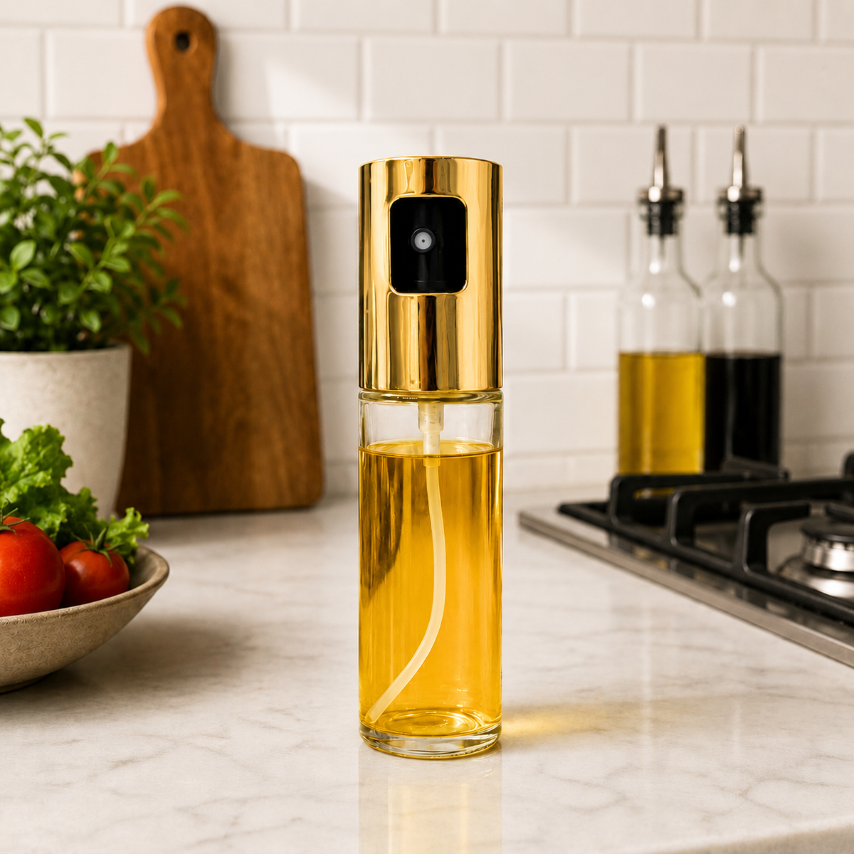 Premium Oil Spray Bottle – Olive Oil Mister for Kitchen Cooking