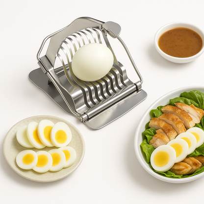 Stainless Steel Egg Slicer – Heavy-Duty Iron Egg Cutter for Perfect Slices