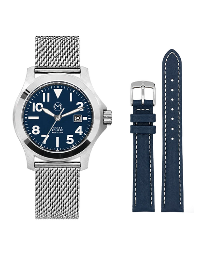 Atlas Eclipse Steel Blue Dial 32mm - Bundle